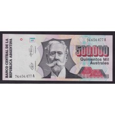ARGENTINA COL. 730a BILLETE DE 500.000 AUSTRALES SIN CIRCULAR UNC U$ 120